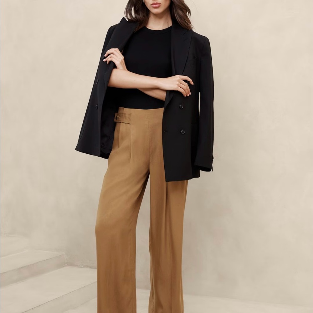 Women's Tan Wide-Leg Pants